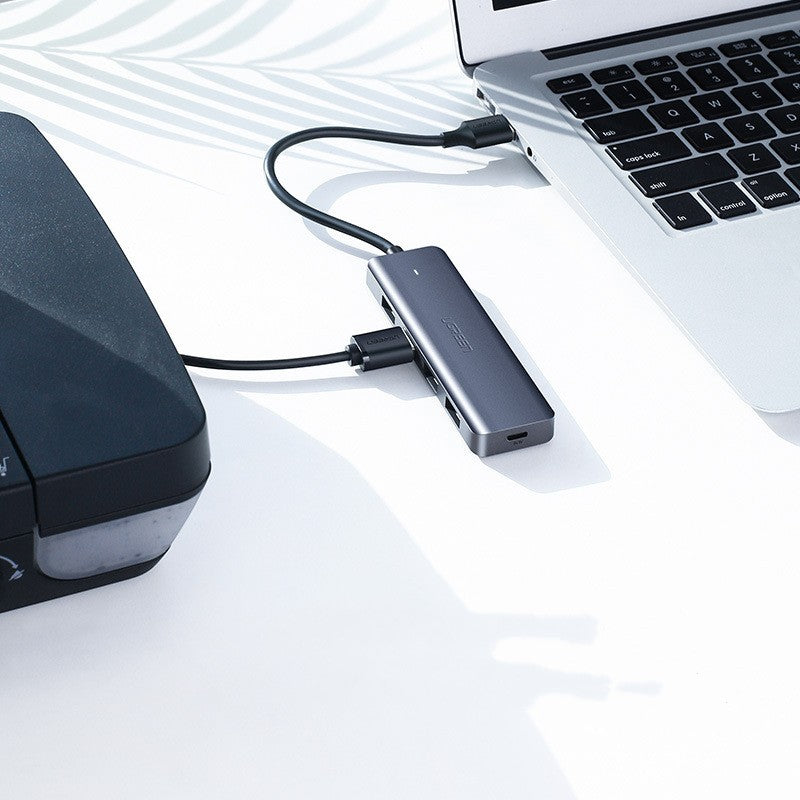 Split HUB High Speed 4 Port Hub Expansion Dock Transfer With Power Port