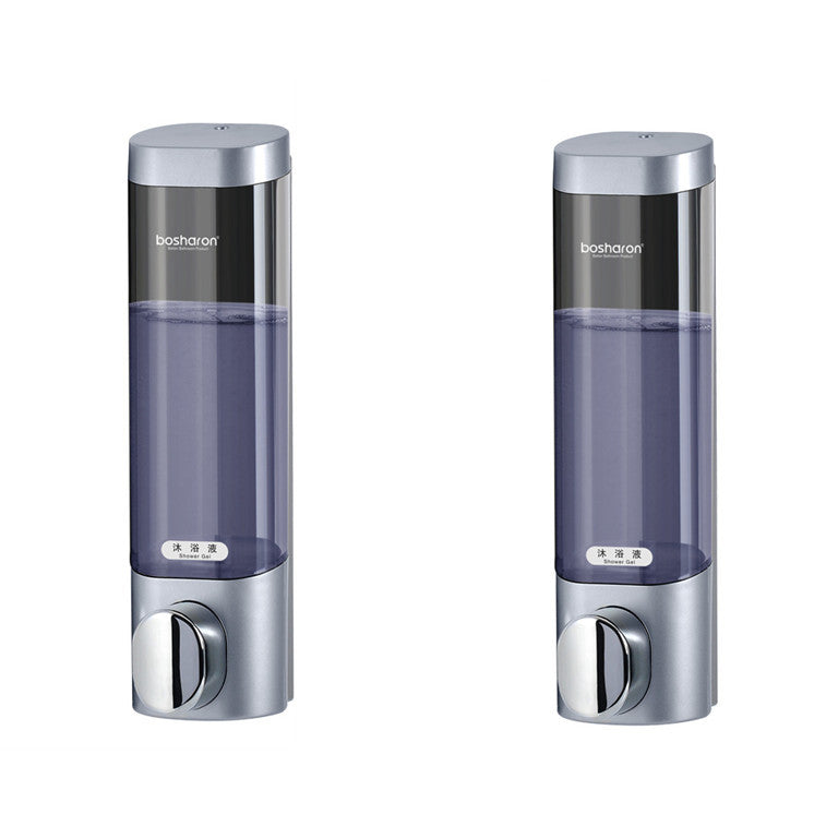 Hotel Soap Dispenser Free Punch Wall-Mounted Manual Press Toilet Hand Soap Box Hotel Shampoo Shower Gel