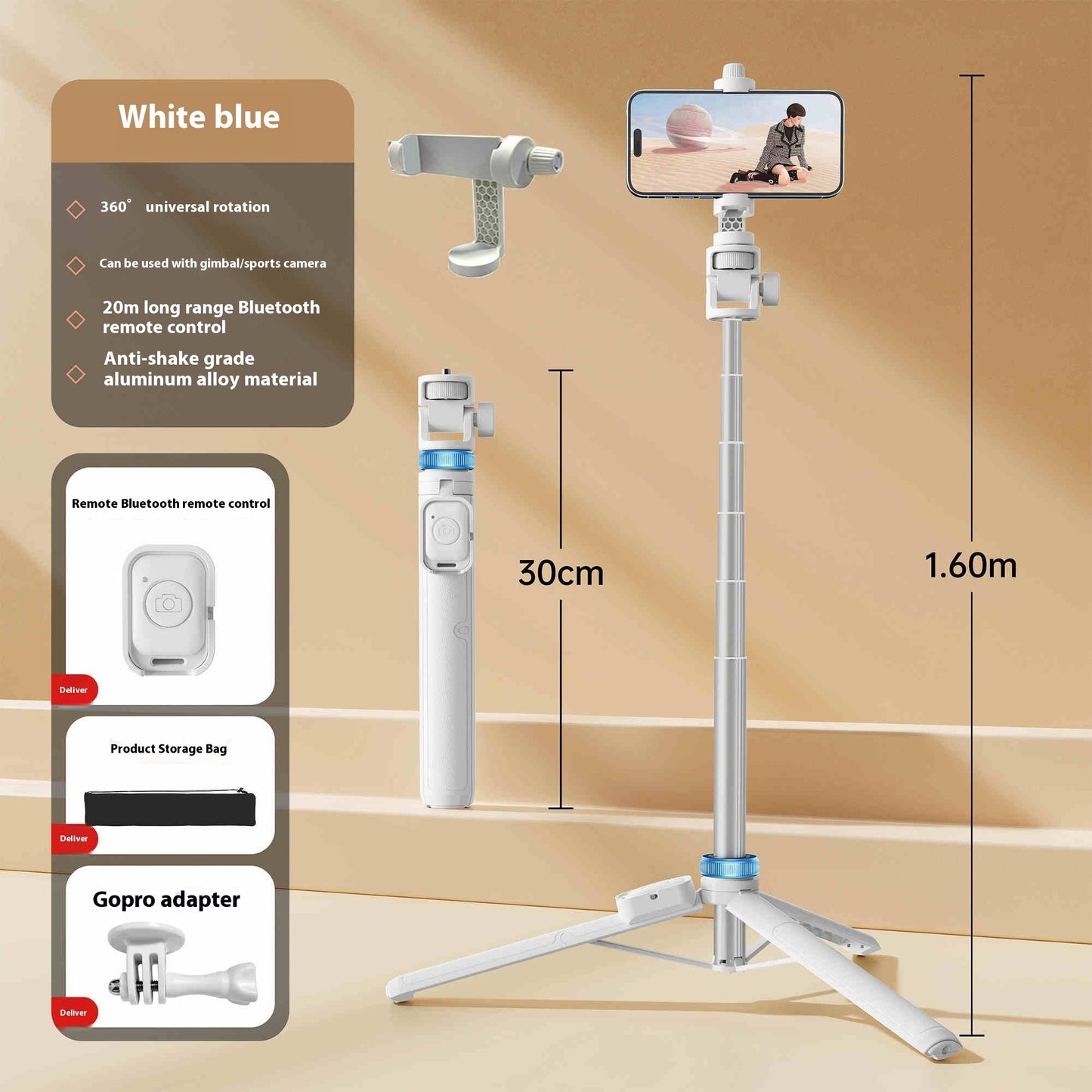 Universal Selfie Stick Mini Portable Tripod