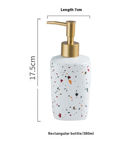 Nordic Ceramic Bathroom Hand Sanitizer Storage Bottle