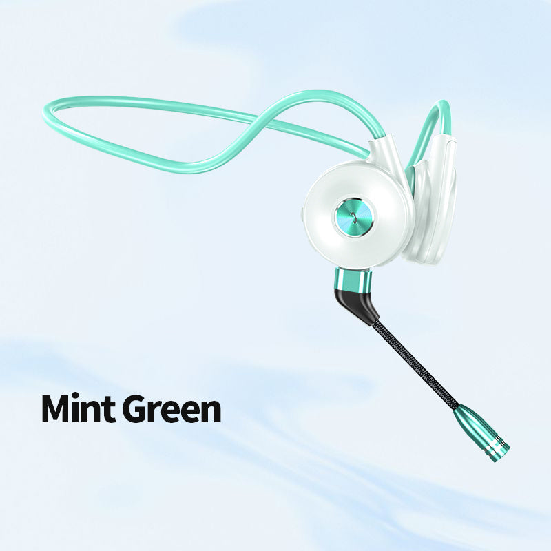 Bone Conduction Bluetooth Headset True Stereo Pair Ear Strap Long Detachable