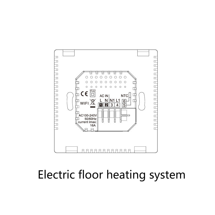 Remote Control Programmable Hydropower Floor Heating Thermostat