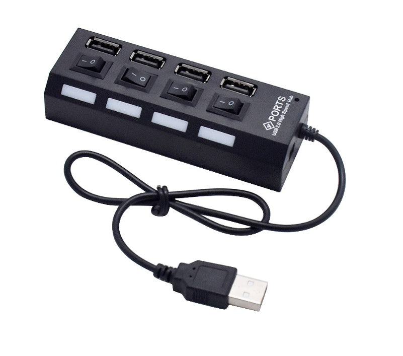 Independent USB HUB 2.0 4-port Hub One For Four Rows Plug Usb Splitter