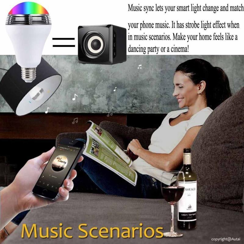 Smart LED colorful bulb bluetooth wireless speaker