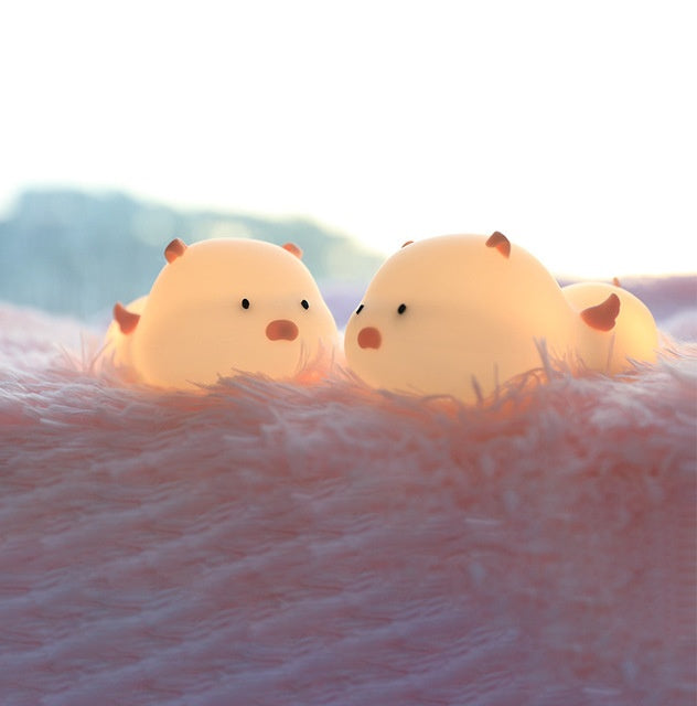 Pig silicone night light