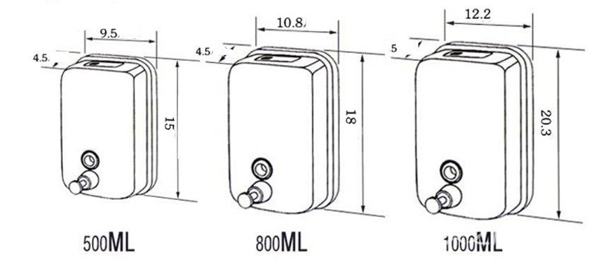 Stainless steel soap dispenser