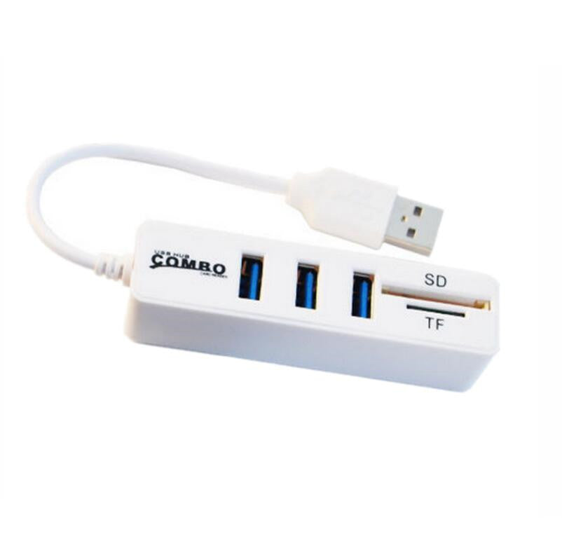 Multi-Function Card Reader HUB USB2.0 Hub Extension Splitter