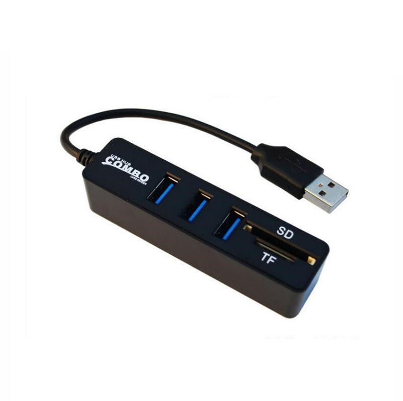 Multi-Function Card Reader HUB USB2.0 Hub Extension Splitter