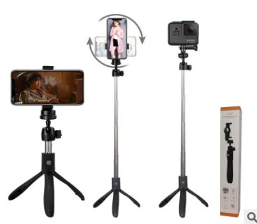 Compatible with Apple, Explosive Bluetooth Selfie Stick Integrated Selfie Artifact Mobile Phone Universal Video Broadcast Tripod Selfie Stick