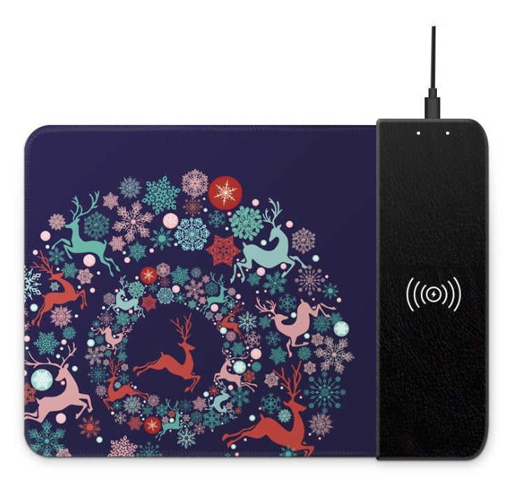 Wireless Charging Mouse Pad Cute Cartoon Mousepad Mouse Dot Pad Cartoon Pad