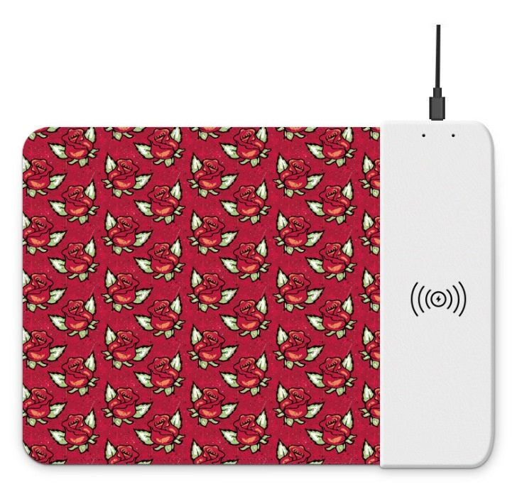 Wireless Charging Mouse Pad Cute Cartoon Mousepad Mouse Dot Pad Cartoon Pad