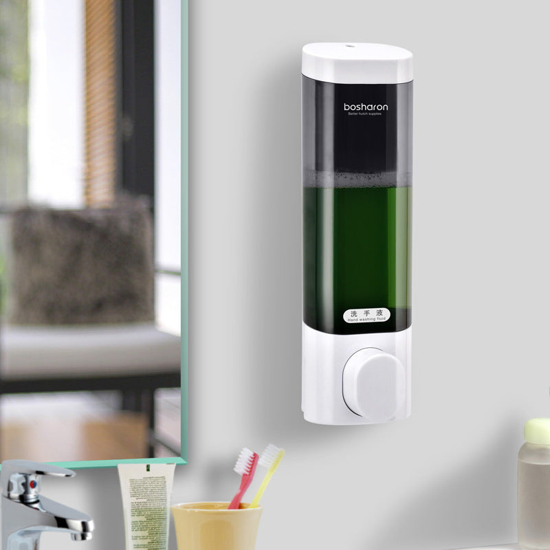 Hotel Soap Dispenser Free Punch Wall-Mounted Manual Press Toilet Hand Soap Box Hotel Shampoo Shower Gel