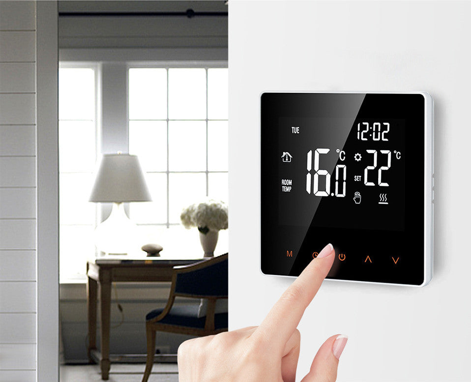 LCD Touch Screen Cycle Programming Water Floor Heating Electric Heating Wall-Hung Boiler Intelligent Thermostat