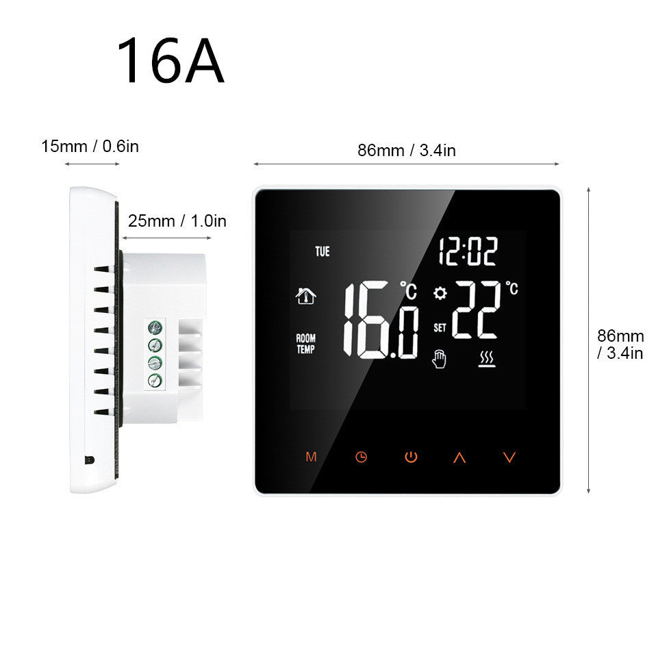 LCD Touch Screen Cycle Programming Water Floor Heating Electric Heating Wall-Hung Boiler Intelligent Thermostat