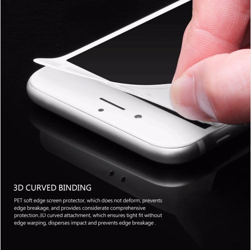 Compatible With 0.23MM Screen Protector Tempered Glass For 7 6 6s Plus Soft 3D Curved Full Cover Protective Toughened Glass Film