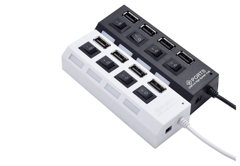 Independent USB HUB 2.0 4-port Hub One For Four Rows Plug Usb Splitter