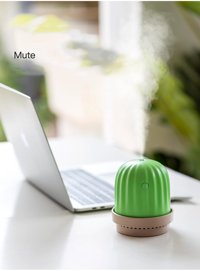 Cactus humidifier night light