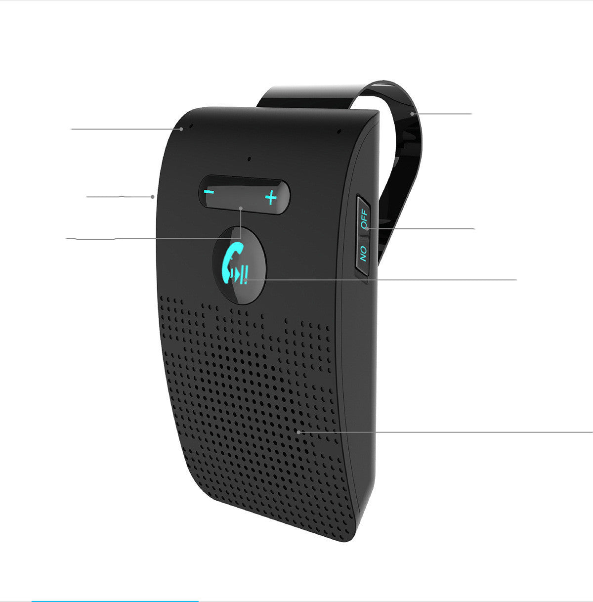 Visor Bluetooth 5.0 Car Hands-free Car Bluetooth Receiver Wireless Receiver