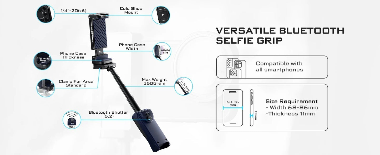 Bluetooth Multifunction Bracket Selfie Stick