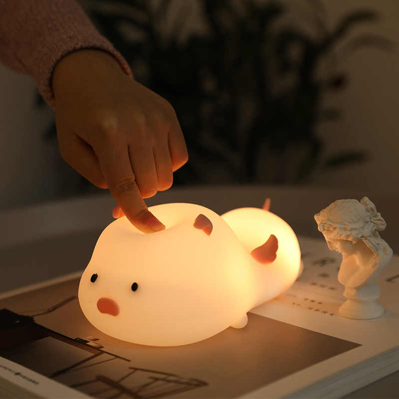 Pig silicone night light