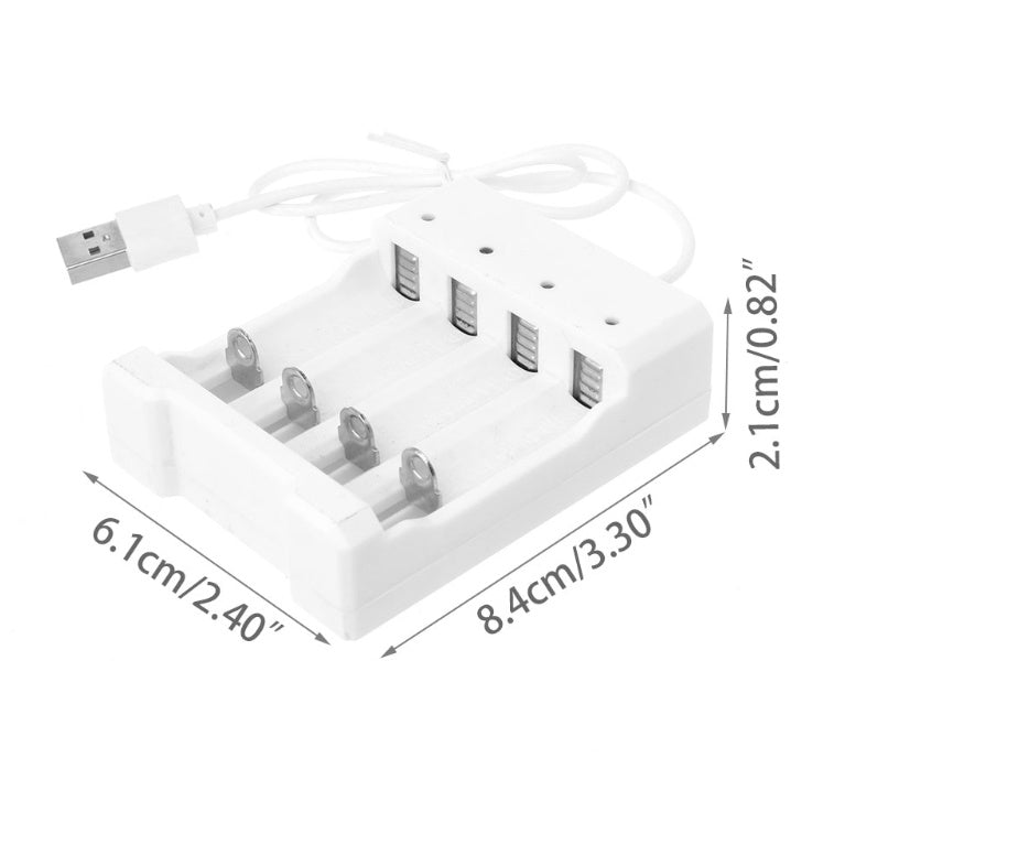 Battery Charger Adapter 1.2V Universal Smart 4Slot Rechargeable Battery Charger Adapter USB Plug