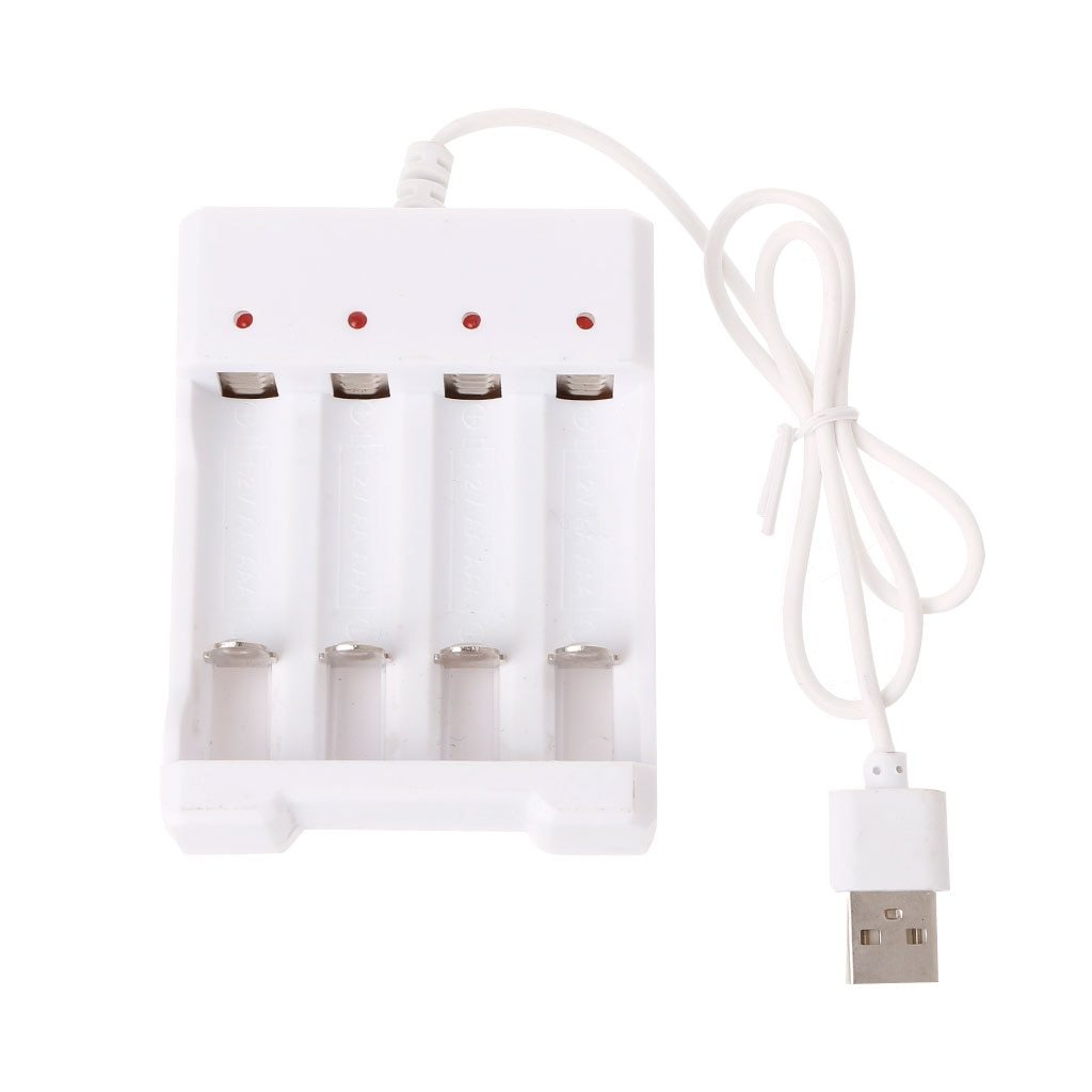 Battery Charger Adapter 1.2V Universal Smart 4Slot Rechargeable Battery Charger Adapter USB Plug
