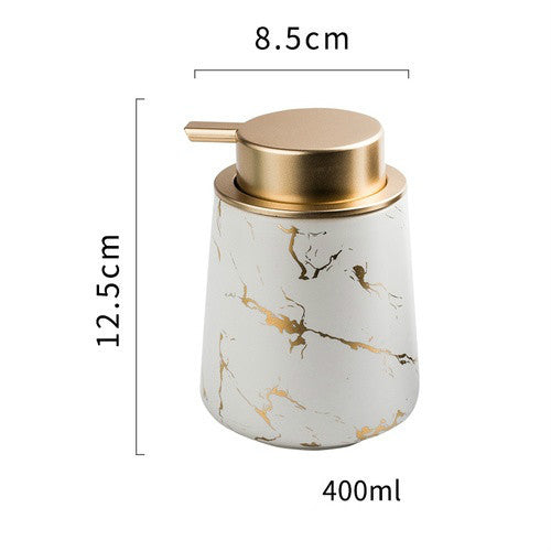 Marbling hand sanitizer bottles