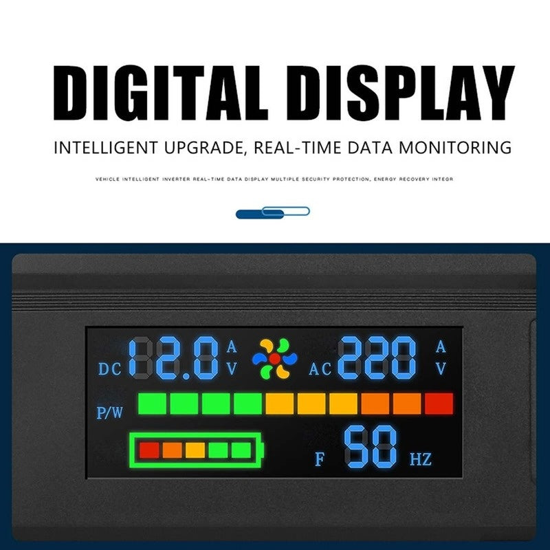 1000W2000W12V Battery Display Smart Display Car Inverter