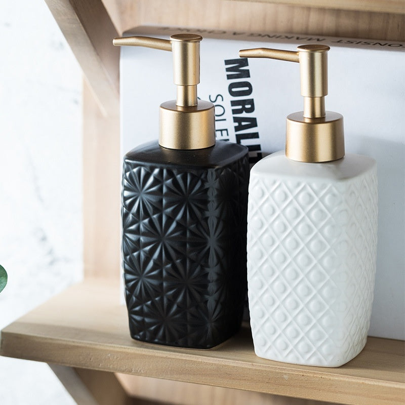 Simple Ceramic Hand Sanitizer Bottle Hotel Club