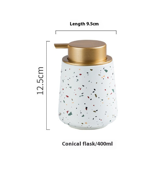 Nordic Ceramic Bathroom Hand Sanitizer Storage Bottle