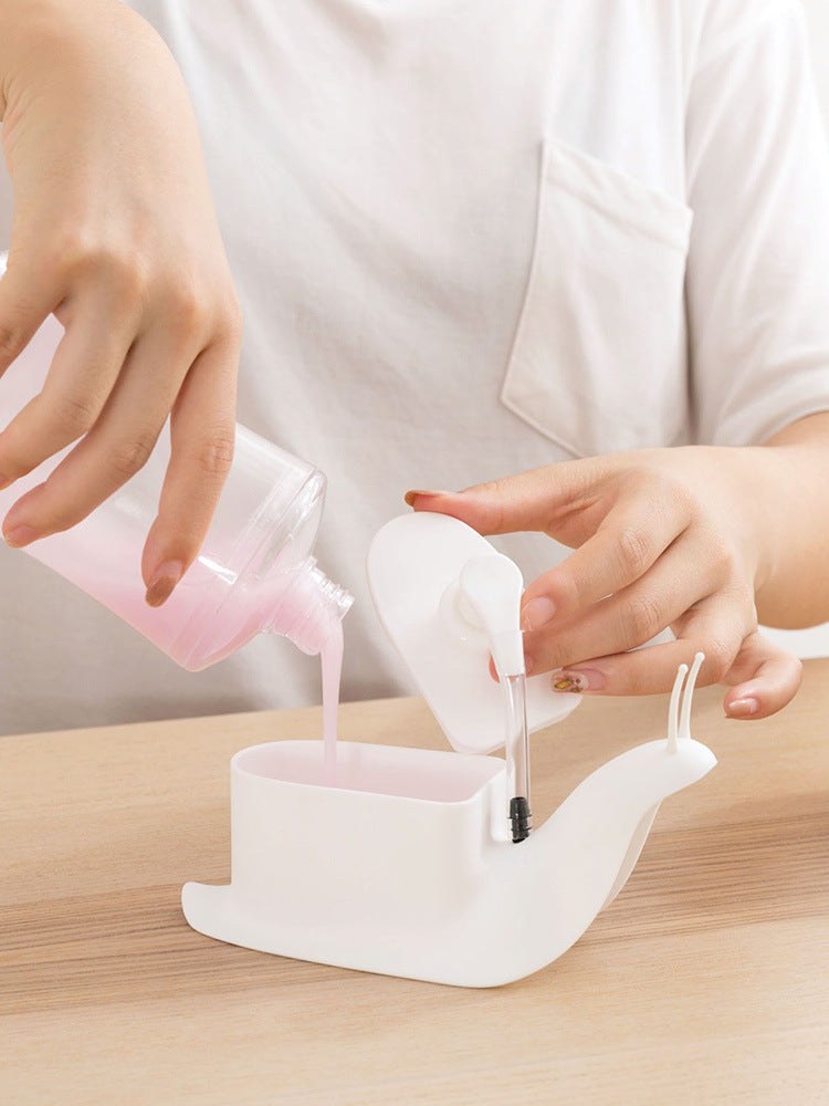 Snail-shaped hand sanitizer lotion bottle