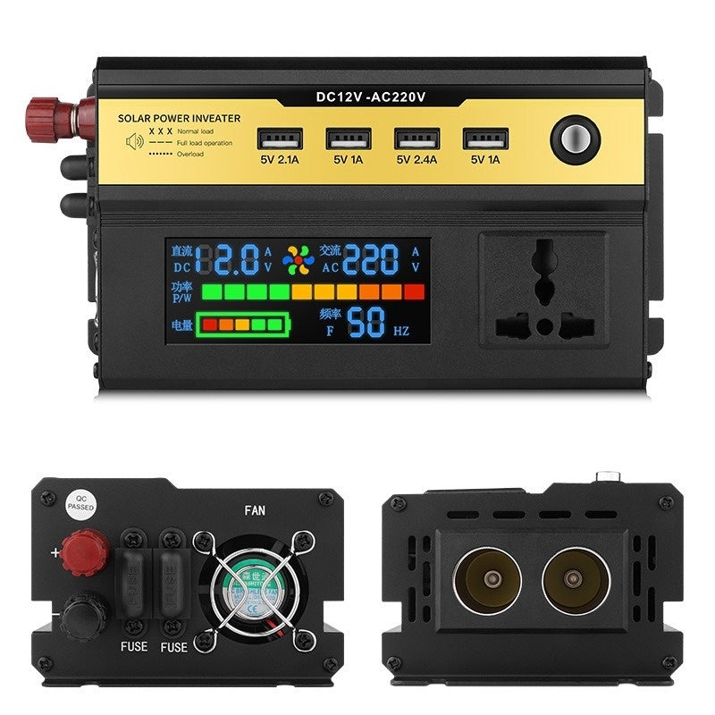 1000W2000W12V Battery Display Smart Display Car Inverter