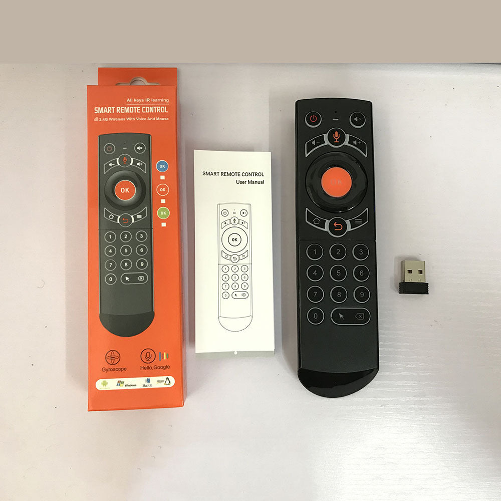 Cross-border Google Intelligent Voice TV Set-top Box Universal Remote Control Wireless Mouse And Keyboard