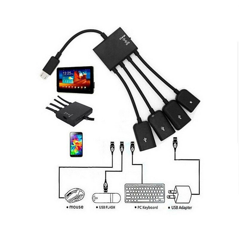 USB 4-port HUB Hub With One With Four Belts Charge