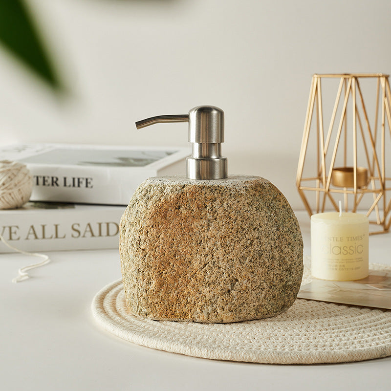 Natural Retro Pebble Hand Sanitizer Travel Bottle