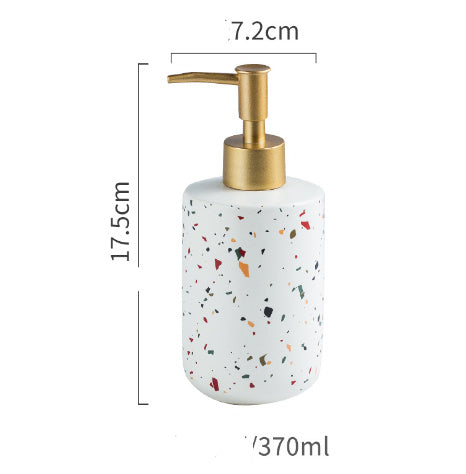 Nordic Ceramic Bathroom Hand Sanitizer Storage Bottle