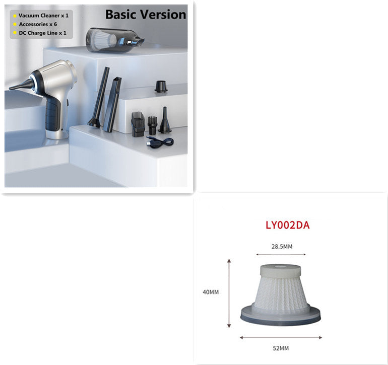 Car Mounted Brushless Handheld Inflatable Vacuum Cleaner