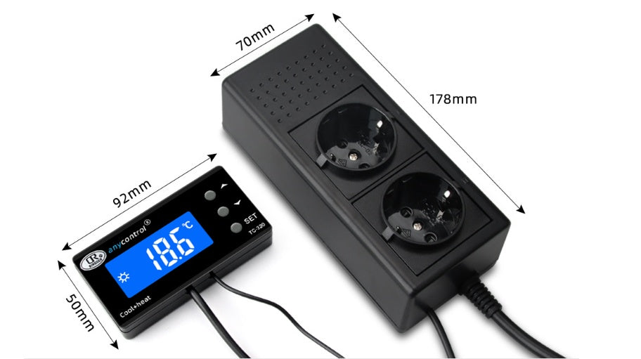 Aquarium Incubation Pet Temperature Controller Split Socket Automatic Conversion Refrigeration Heating Thermostat