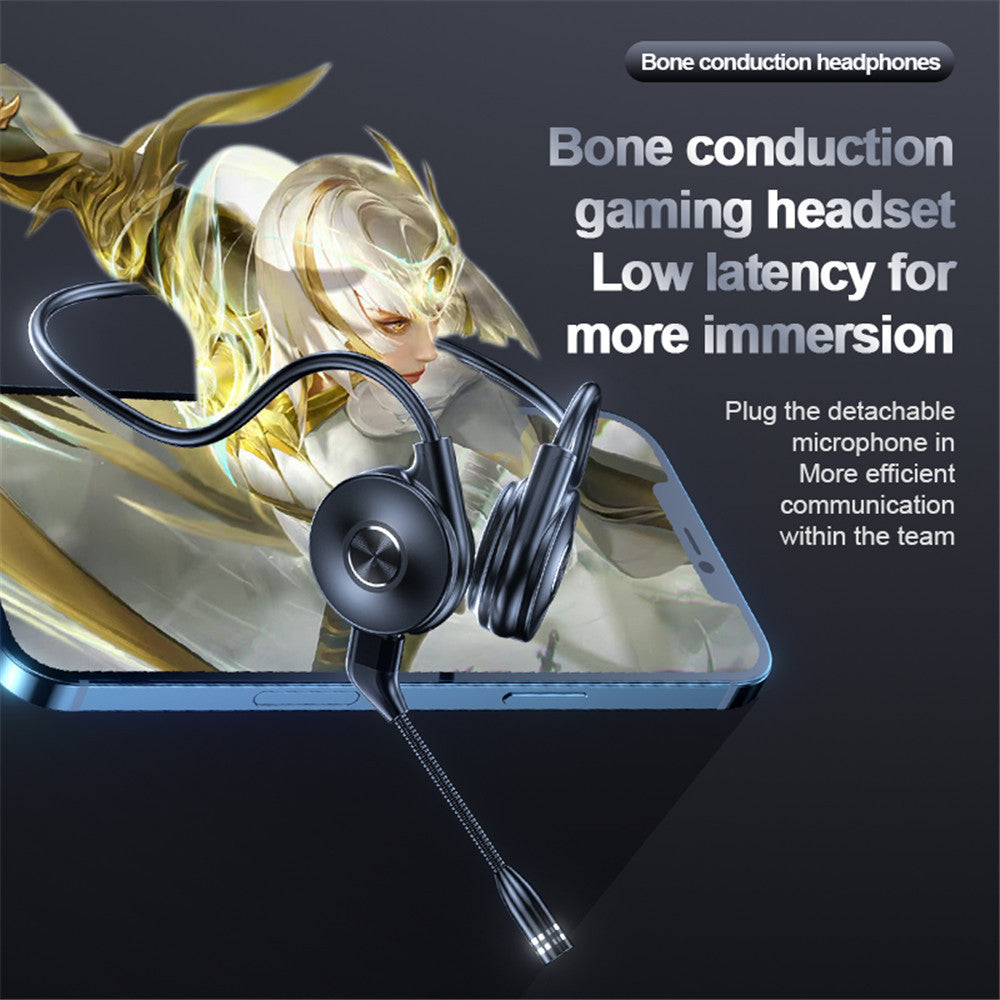 Bone Conduction Bluetooth Headset True Stereo Pair Ear Strap Long Detachable