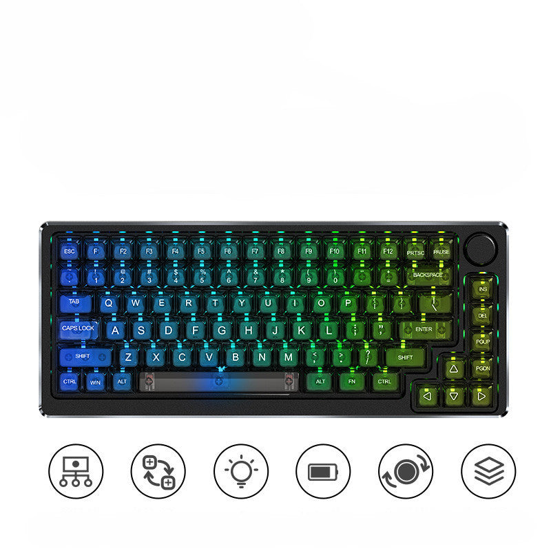 Transparent RGB Tri-mode Mechanical Wireless Keyboard