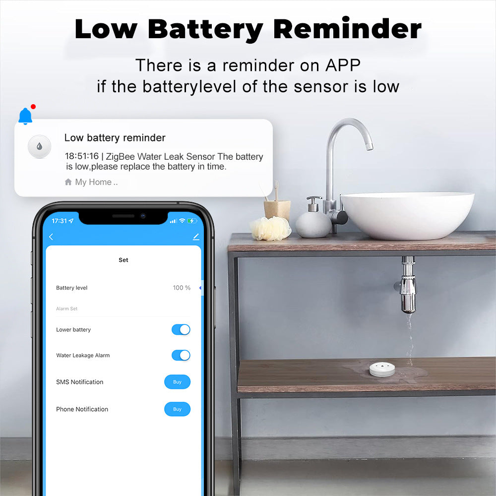 Control Security Alarm Smart Home Leak Detector