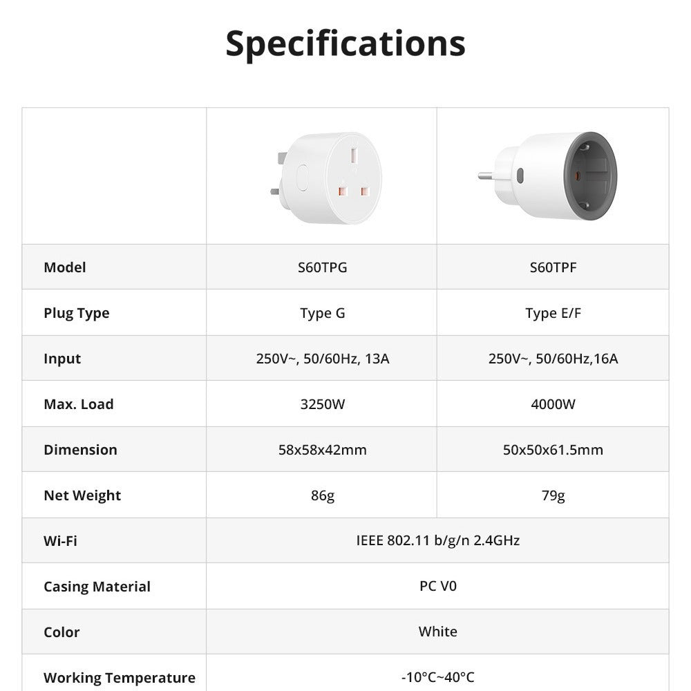 Smart Socket Power Statistics Remote Voice