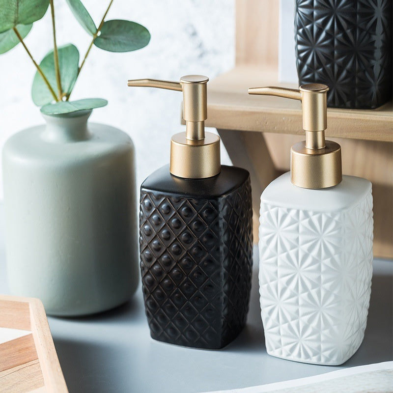Simple Ceramic Hand Sanitizer Bottle Hotel Club