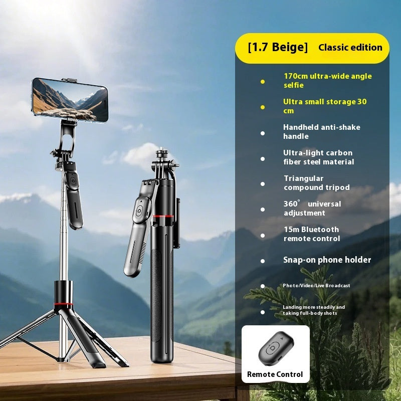 Selfie Stick Portable Tripod Bluetooth Telescopic Rod