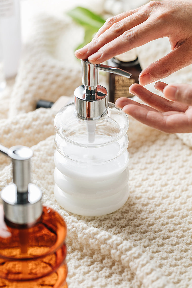 Glass Dispenser Bathroom Lotion Bottle Transparent Soap Dispenser