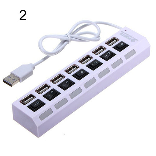 With Switch Hub Usb 7 Bit Splitter 7 Port Usb Hub One Drag Seven Hub Converter