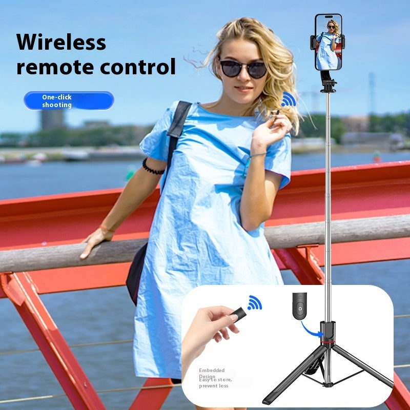 Selfie Stick Portable Tripod Bluetooth Telescopic Rod