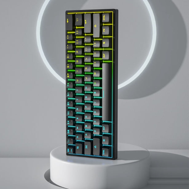 61-key Pluggable Mechanical Keyboard RGB Light Effect Computer Keyboard