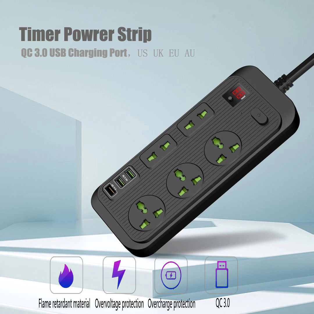 USB Power Strip Smart British Plug Multi-function Power Strip
