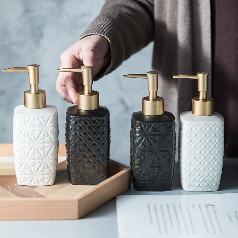 Simple Ceramic Hand Sanitizer Bottle Hotel Club